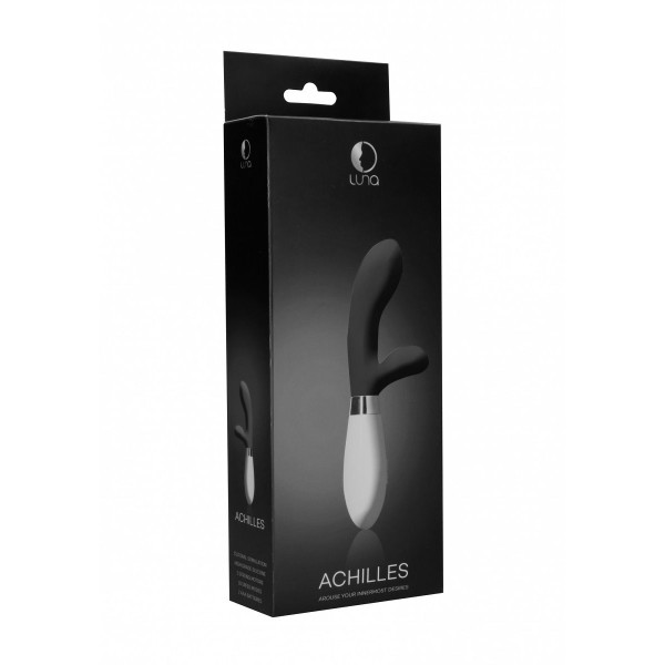 Черный вибратор-кролик Achilles - 20,5 см