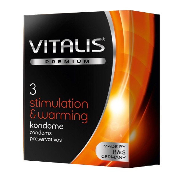 Презервативы VITALIS PREMIUM stimulation   warming с согревающим эффектом - 3 шт