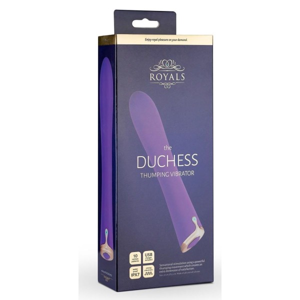 Фиолетовый вибратор The Duchess Thumping Vibrator - 20 см
