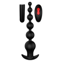 Черный анальный вибромассажер REMOTE GRADUATING BEADS - 20,7 см. Черный анальный вибромассажер REMOTE GRADUATING BEADS - 20,7 см.