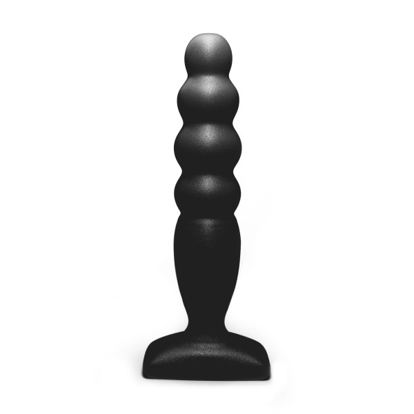 Чёрный анальный стимулятор Large Bubble Plug - 14,5 см