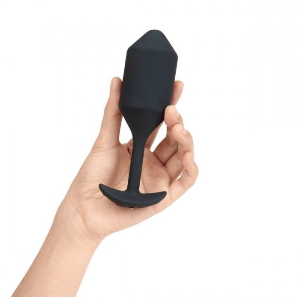 Черная пробка для ношения с вибрацией Snug Plug 4 - 14 см