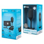 Черная пробка для ношения с вибрацией Snug Plug 4 - 14 см