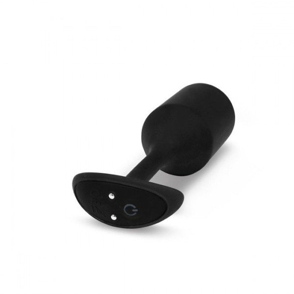 Черная пробка для ношения с вибрацией Snug Plug 4 - 14 см