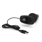 Большая чёрная вибропробка Rimming Plug XL - 16 см