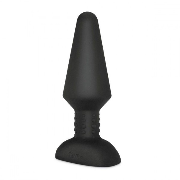 Большая чёрная вибропробка Rimming Plug XL - 16 см