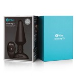 Большая чёрная вибропробка Rimming Plug XL - 16 см