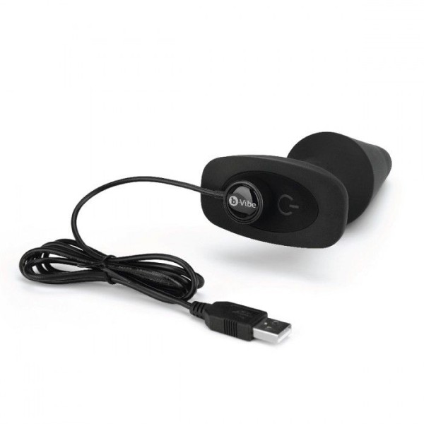 Большая чёрная вибропробка Rimming Plug XL - 16 см