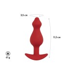 Бордовая анальная пробка Libra M - 11,3 см