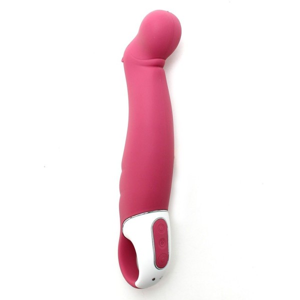 Вибратор Satisfyer Petting Hippo с загнутым кончиком - 22,9 см