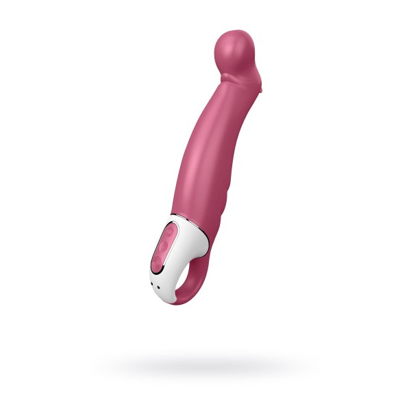 Вибратор Satisfyer Petting Hippo с загнутым кончиком - 22,9 см