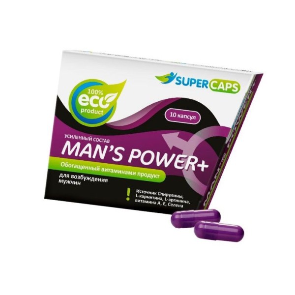 Капсулы для мужчин Man s Power+ с гранулированным семенем - 10 капсул (0,35 гр)