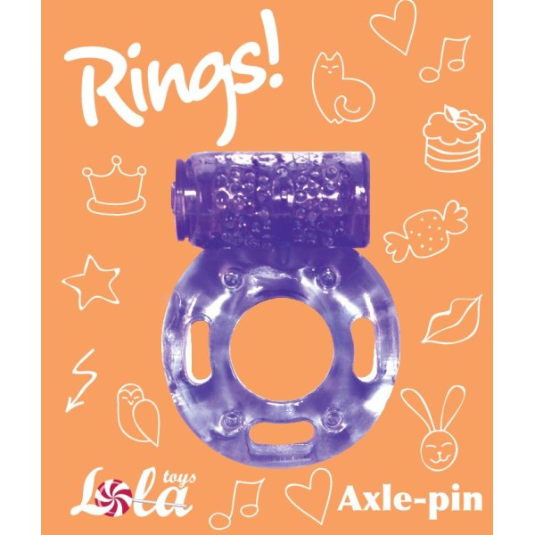 Фиолетовое эрекционное кольцо с вибрацией Rings Axle-pin