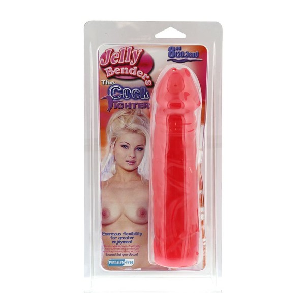 Классический реалистичный по форме фаллоимитатор JELLY BENDERS THE COCK FIGHTER 8 PINK - 20,2 см