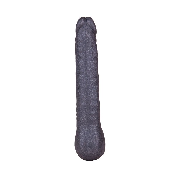 Чёрная фаллическая насадка BLACK BENT 3 - 22 см