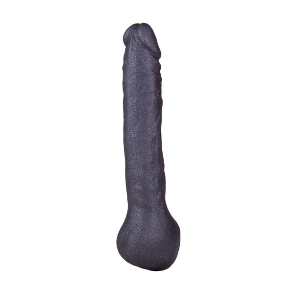 Чёрная фаллическая насадка BLACK BENT 3 - 22 см
