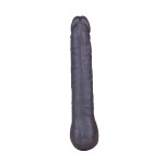Чёрная фаллическая насадка BLACK BENT 3 - 22 см