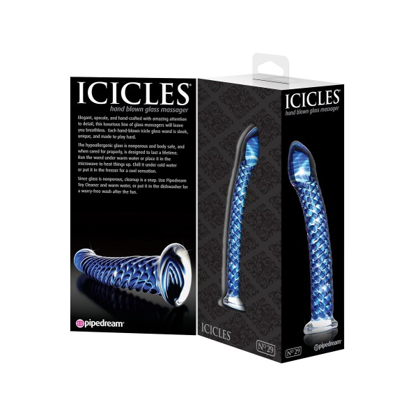 Стеклянный анальный стимулятор Icicles №29 - 19,7 см