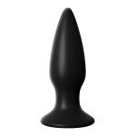 Чёрная малая анальная вибропробка Small Rechargeable Anal Plug - 10,9 см