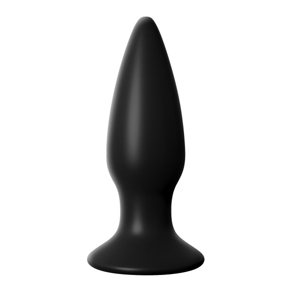 Чёрная малая анальная вибропробка Small Rechargeable Anal Plug - 10,9 см