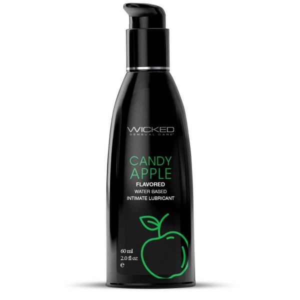 Лубрикант с ароматом сахарного яблока Wicked Aqua Candy Apple - 60 мл