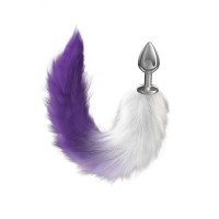 Серебристая анальная пробка с фиолетовым хвостом Starlit Серебристая анальная пробка с фиолетовым хвостом Starlit