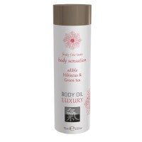 Съедобное массажное масло с ароматом гибискуса и зеленого чая - 75 мл. Съедобное массажное масло с ароматом гибискуса и зеленого чая - 75 мл.