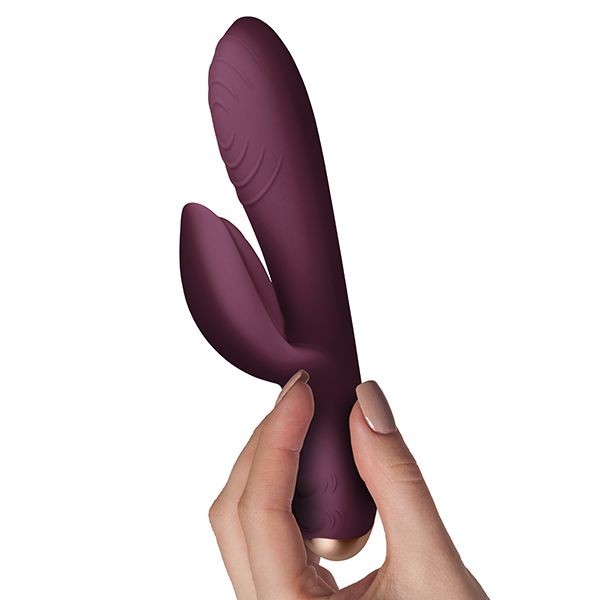 Фиолетовый вибратор-кролик Climaximum Spirit - 18 см