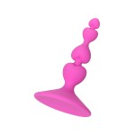 Розовая силиконовая анальная пробка Loverty - 8 см
