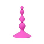 Розовая силиконовая анальная пробка Loverty - 8 см