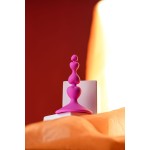 Розовая силиконовая анальная пробка Loverty - 8 см