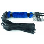 Нежная плеть с синим мехом BDSM Light - 43 см