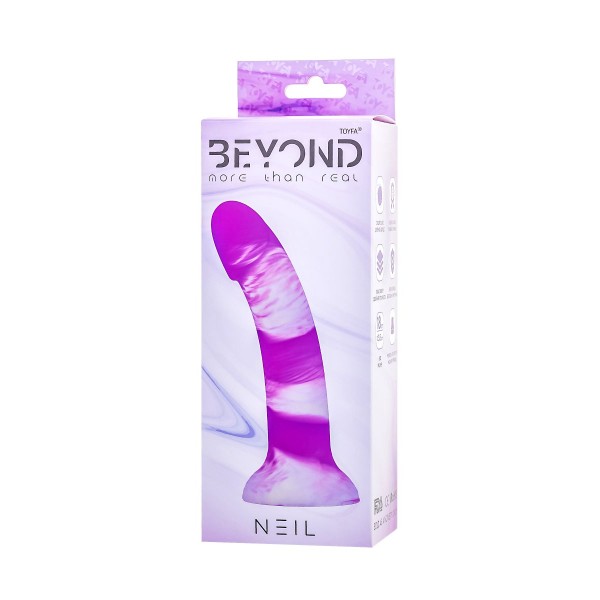 Фиолетовый фаллоимитатор Neil - 18 см