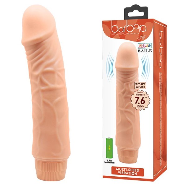Телесный вибратор-реалистик Barbara - 19,5 см