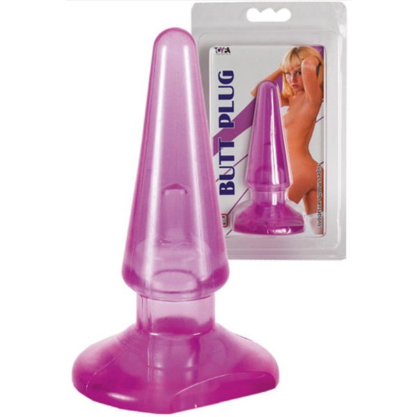 Фиолетовая анальная пробка BUTT PLUG - 9,5 см