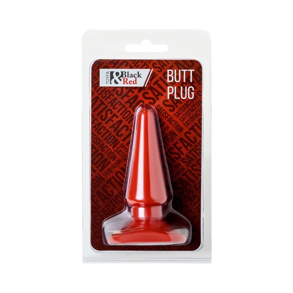 Красная анальная втулка Black Red - 10 см