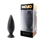 Черная большая анальная пробка Mojo Spades Large Butt Plug - 12 см