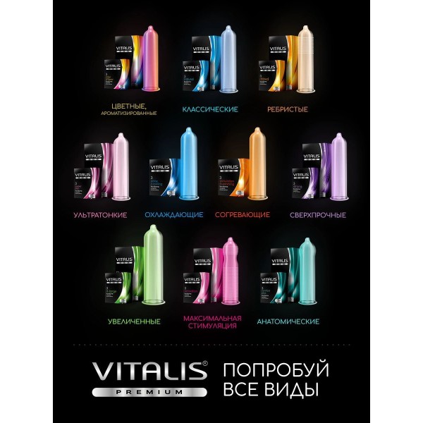Презервативы Vitalis Premium Mix - 15 шт