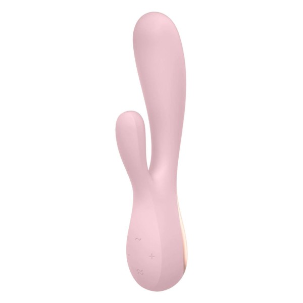 Розовый вибратор-кролик Satisfyer Mono Flex с управлением через приложение - 20,4 см