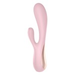 Розовый вибратор-кролик Satisfyer Mono Flex с управлением через приложение - 20,4 см