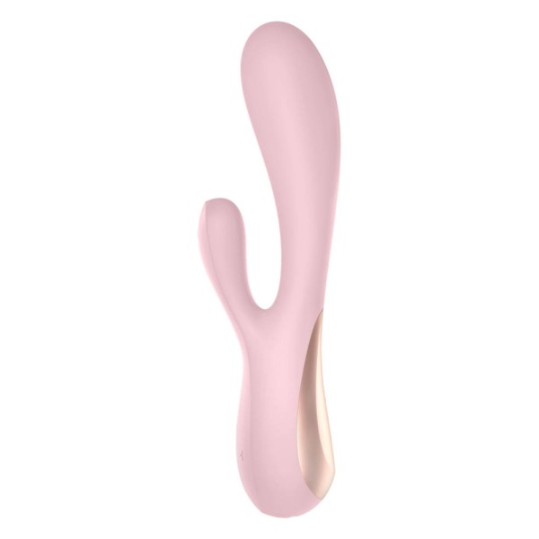 Розовый вибратор-кролик Satisfyer Mono Flex с управлением через приложение - 20,4 см
