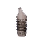 Открытая дымчатая насадка с точками и рёбрами ToyFa XLover - 11,5 см