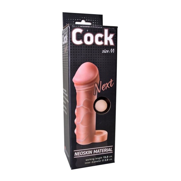Фаллоудлинитель с кольцом COCK size M - 15 см