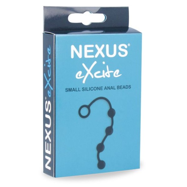 Черная анальная цепочка Excite S - 24 см