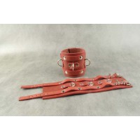 Широкие красные не подшитые наручники Широкие красные не подшитые наручники