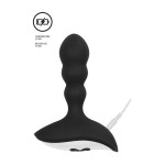 Черный массажер простаты с пультом N 78 Rechargeable Anal Stimulator - 12 см