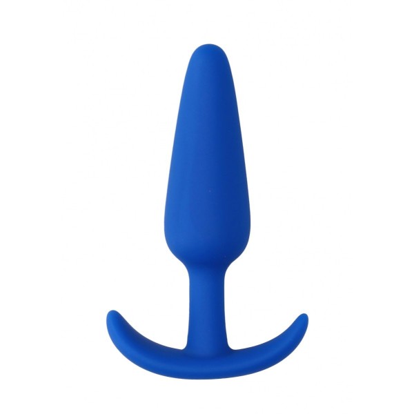Синяя анальная пробка для ношения Slim Butt Plug - 8,3 см