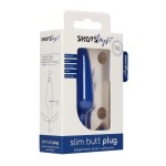 Синяя анальная пробка для ношения Slim Butt Plug - 8,3 см