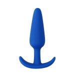 Синяя анальная пробка для ношения Slim Butt Plug - 8,3 см