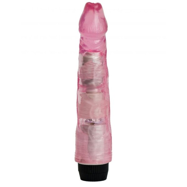 Розовый вибратор-реалистик - 22,5 см